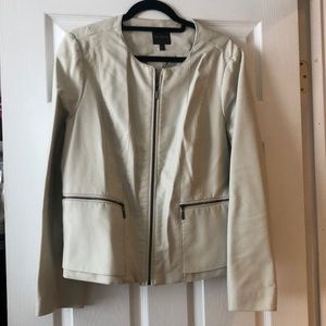 Leather Jacket  (off-white)